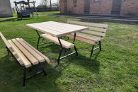 Komplet ogrodowy na nogach metalowych ozdobnych