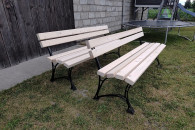 Ławka ogrodowa na nogach aluminiowych królewski